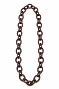 STINGRAY & LEATHER CHAIN LINK NECKLACE