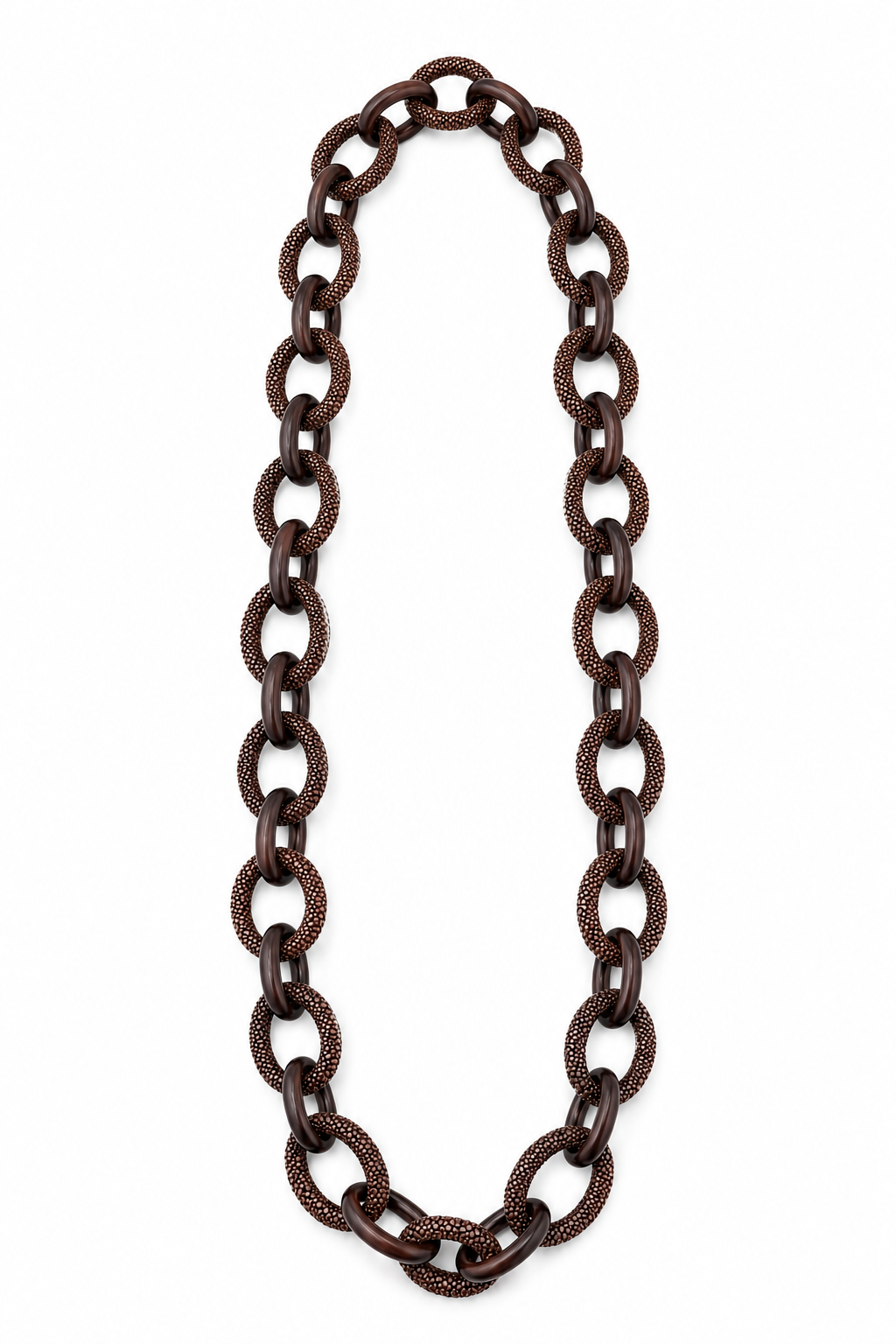 STINGRAY & LEATHER CHAIN LINK NECKLACE