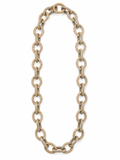 STINGRAY & LEATHER CHAIN LINK NECKLACE