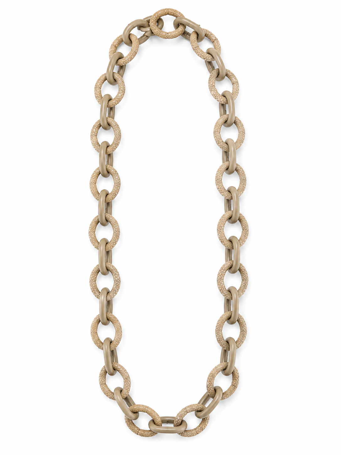 STINGRAY & LEATHER CHAIN LINK NECKLACE