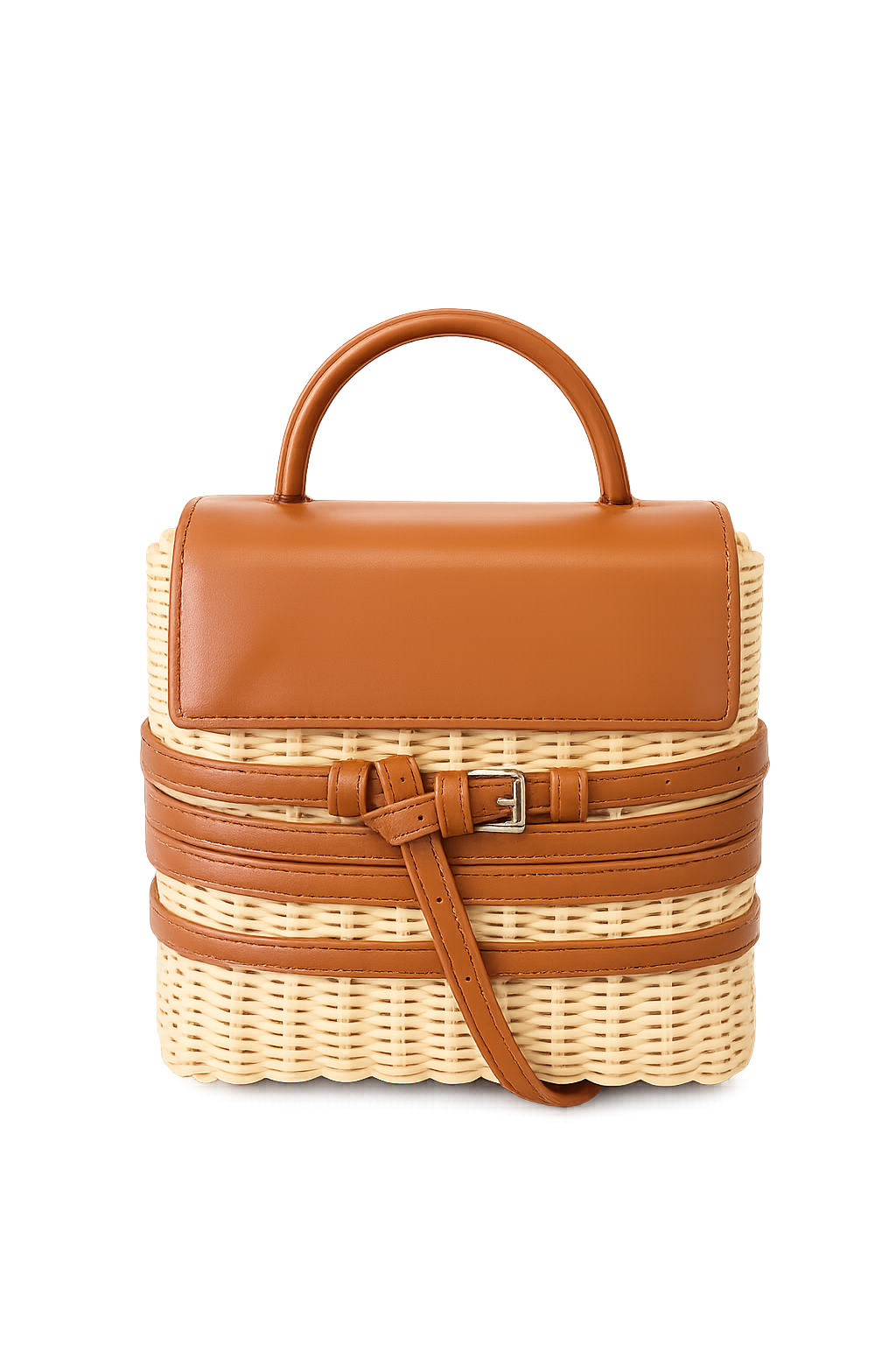 WICKER BUCKET BAG