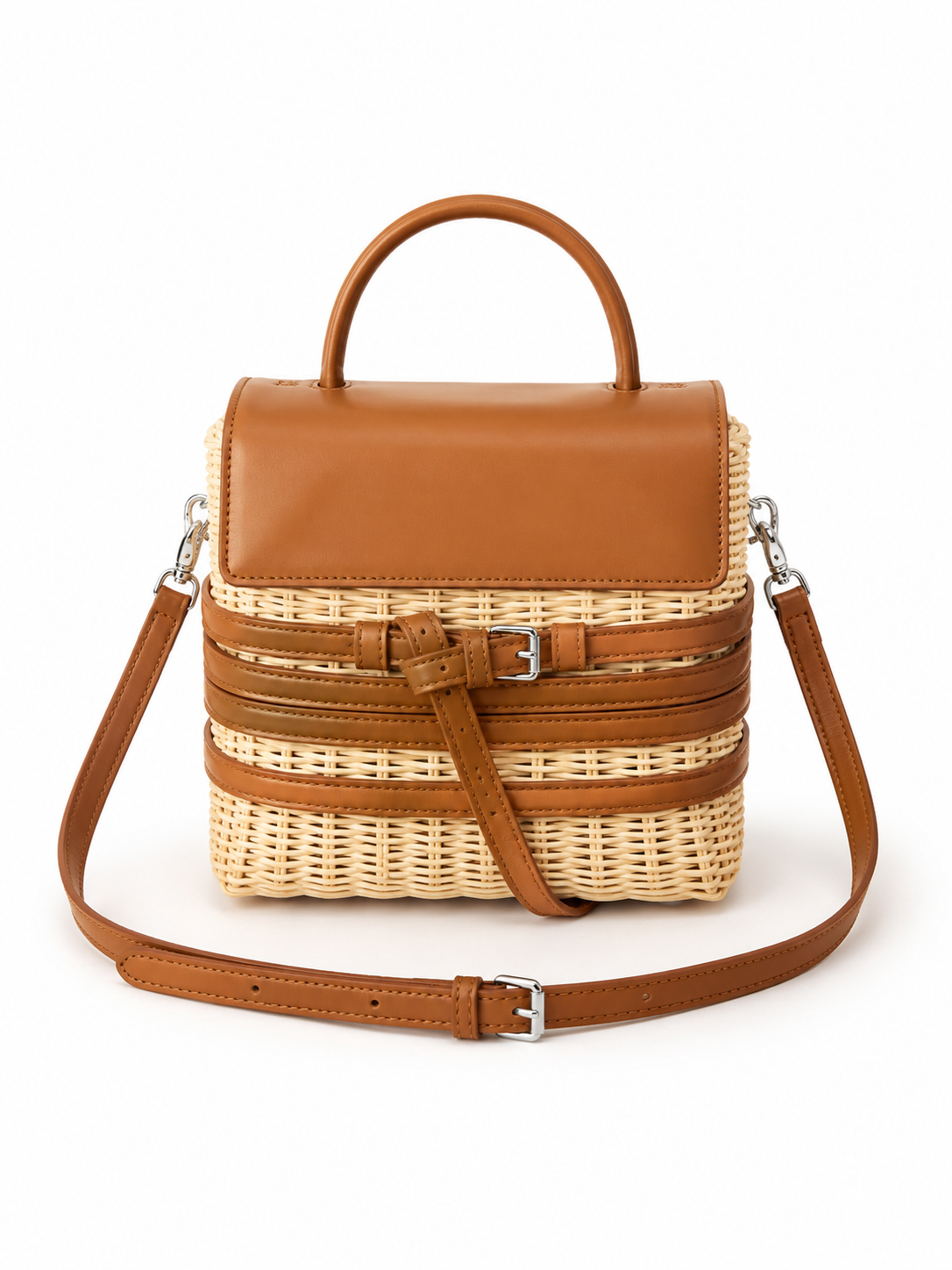 WICKER BUCKET BAG