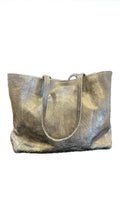 METALLIC SILVER TOTE