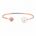 ROSE GOLD & PEARL CUFF BRACELET