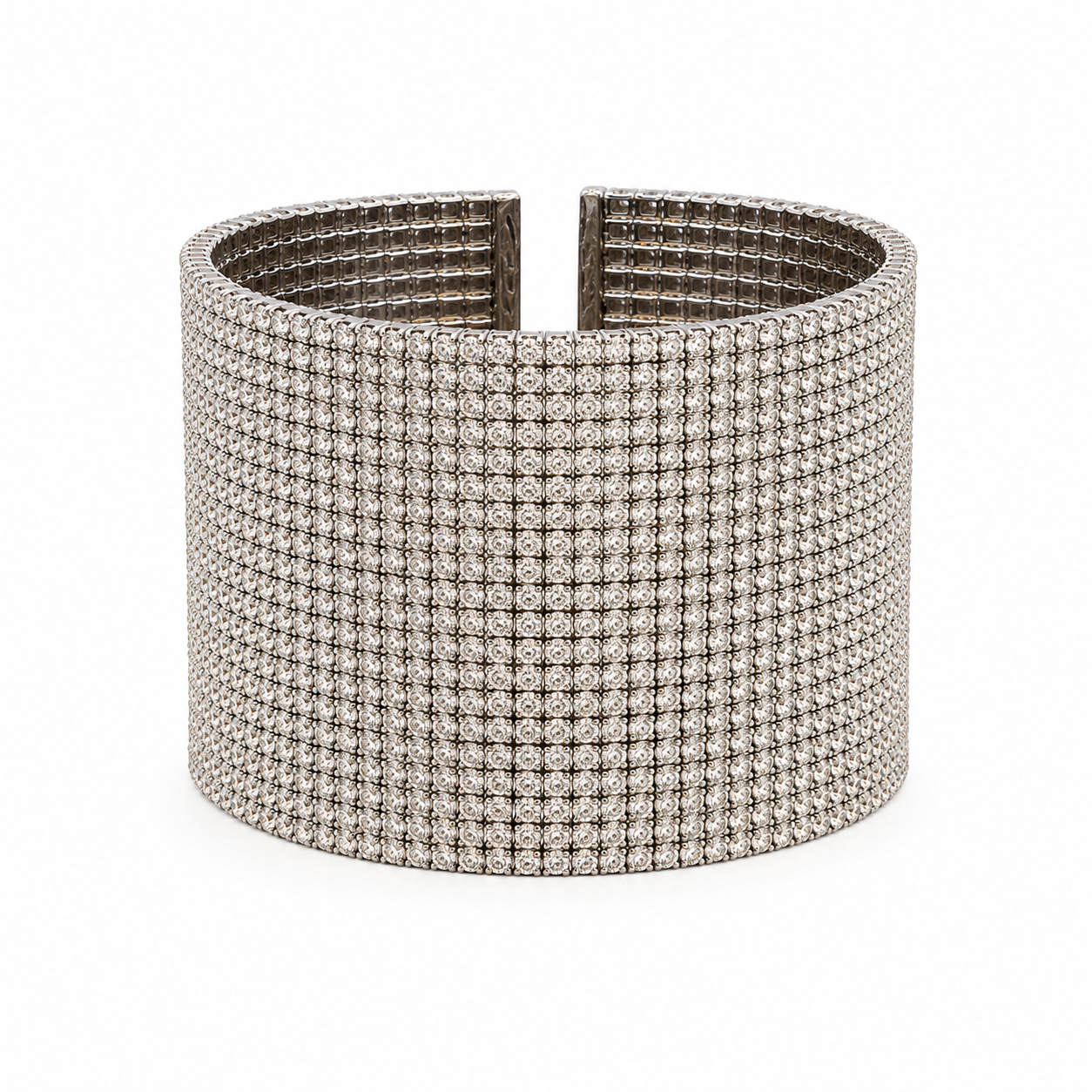 SILVER CRYSTAL CUFF
