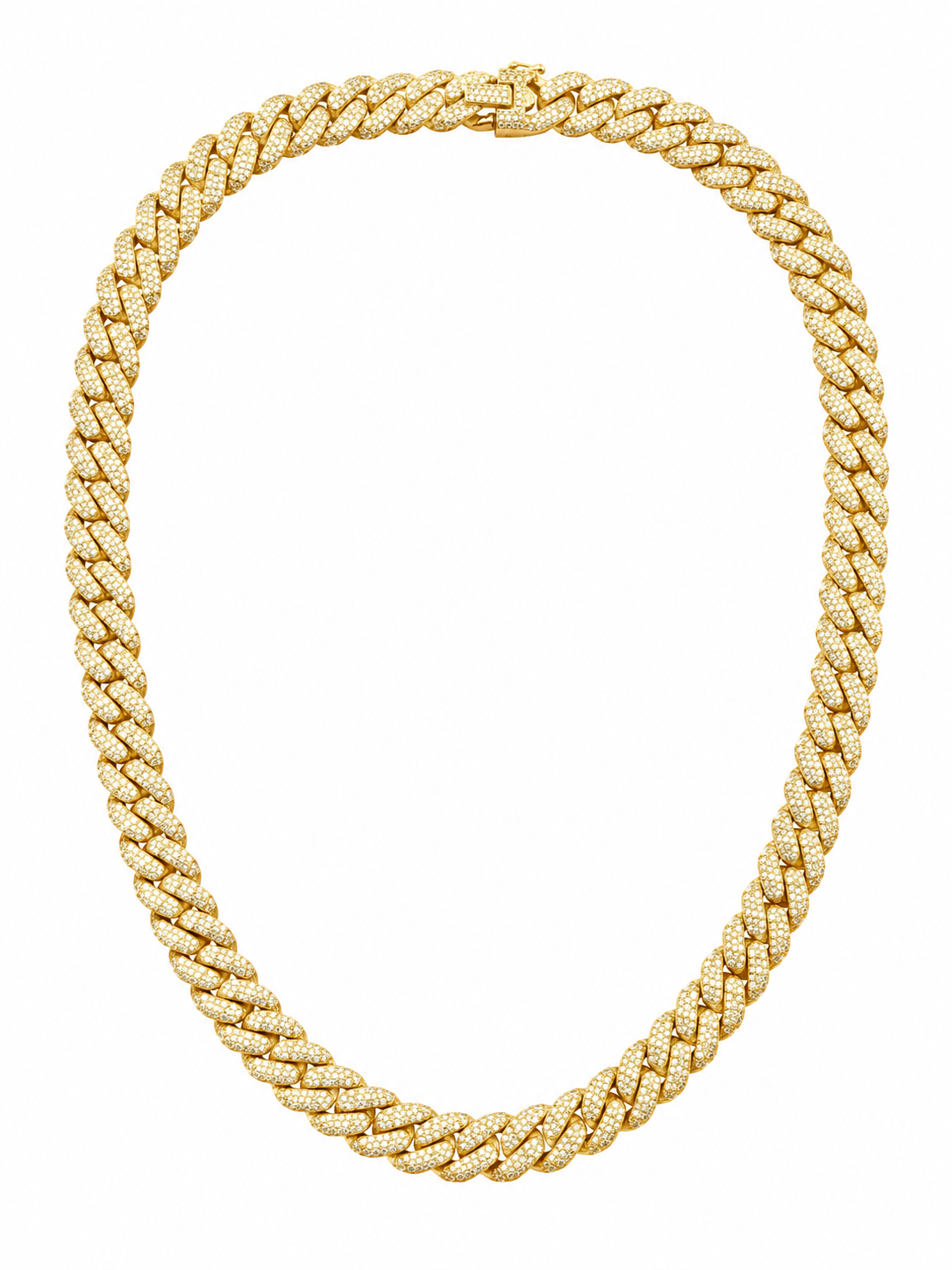 GOLD DIAMOND CUBAN LINK NECKLACE