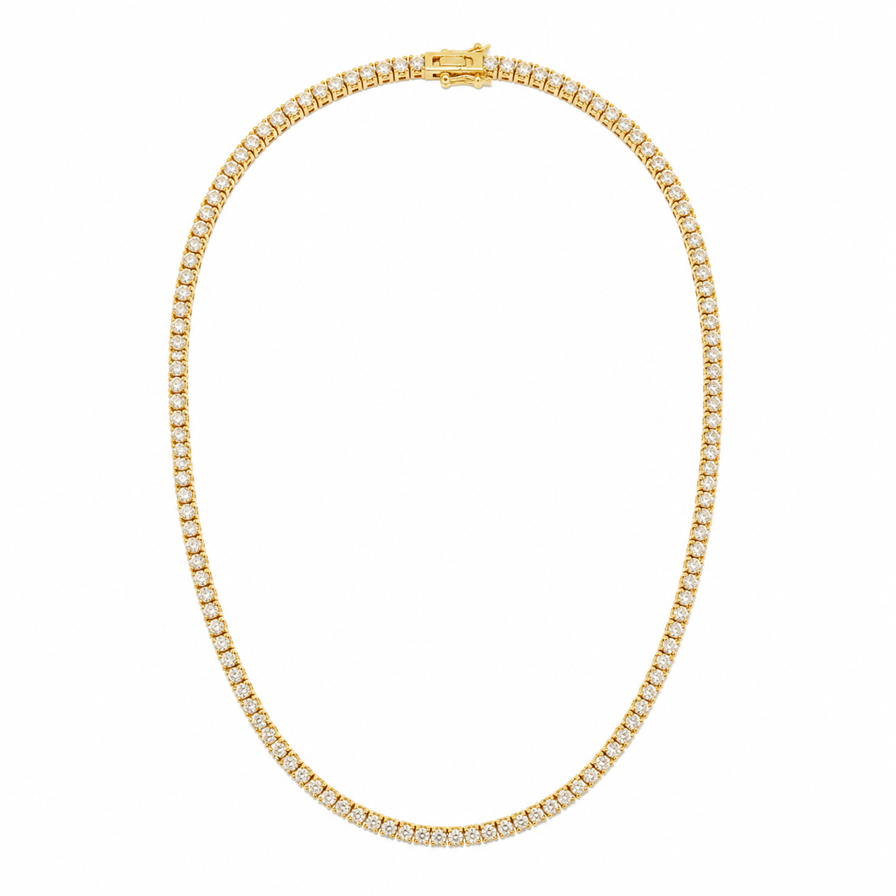 GOLD DIAMOND TENNIS NECKLACE