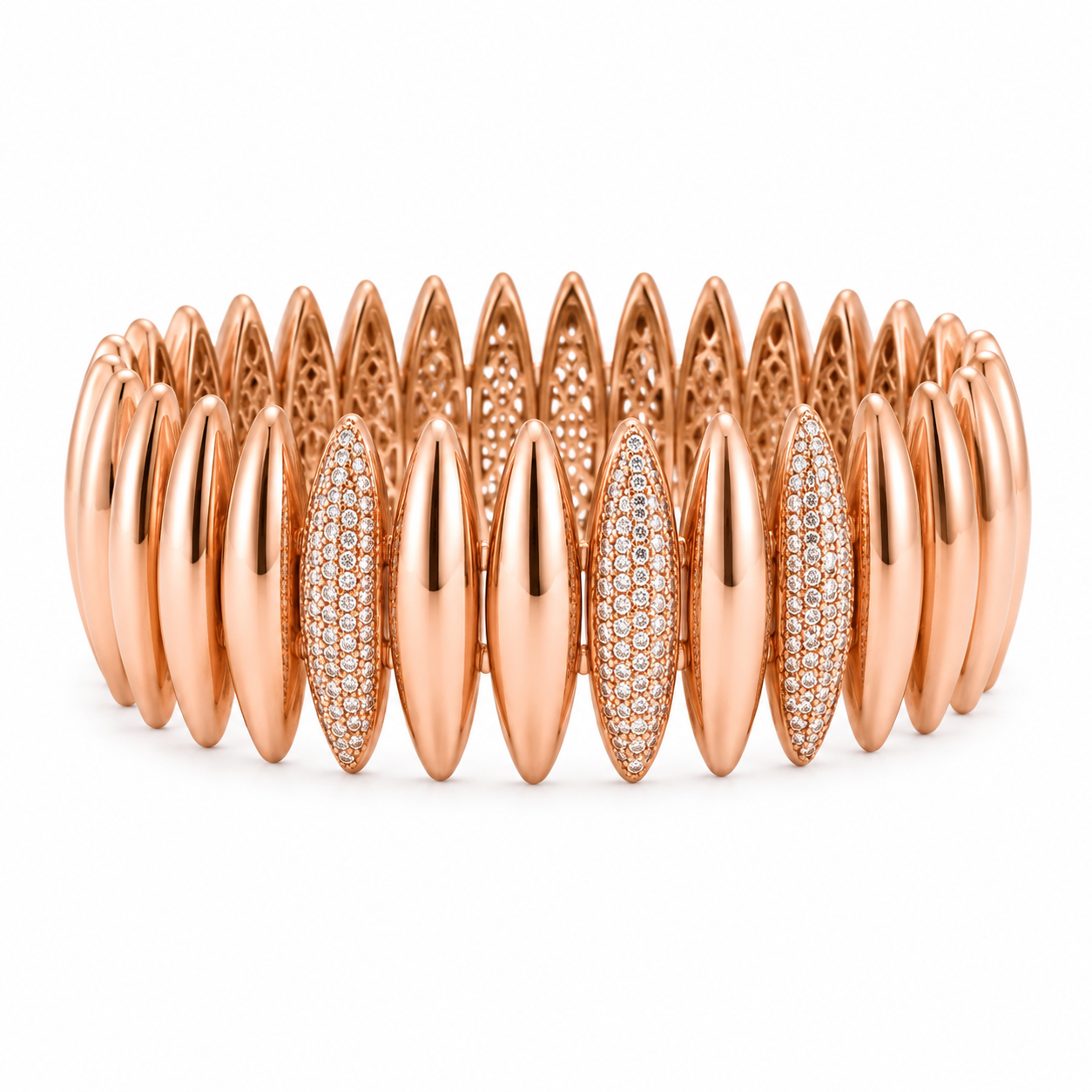 ROSE GOLD DIAMOND STRETCH BRACELET