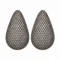 GUNMETAL CRYSTAL TEARDROP EARRINGS