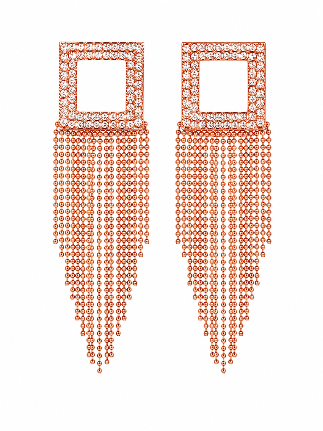 ROSE GOLD ASHLEY TASSEL EARRINGS