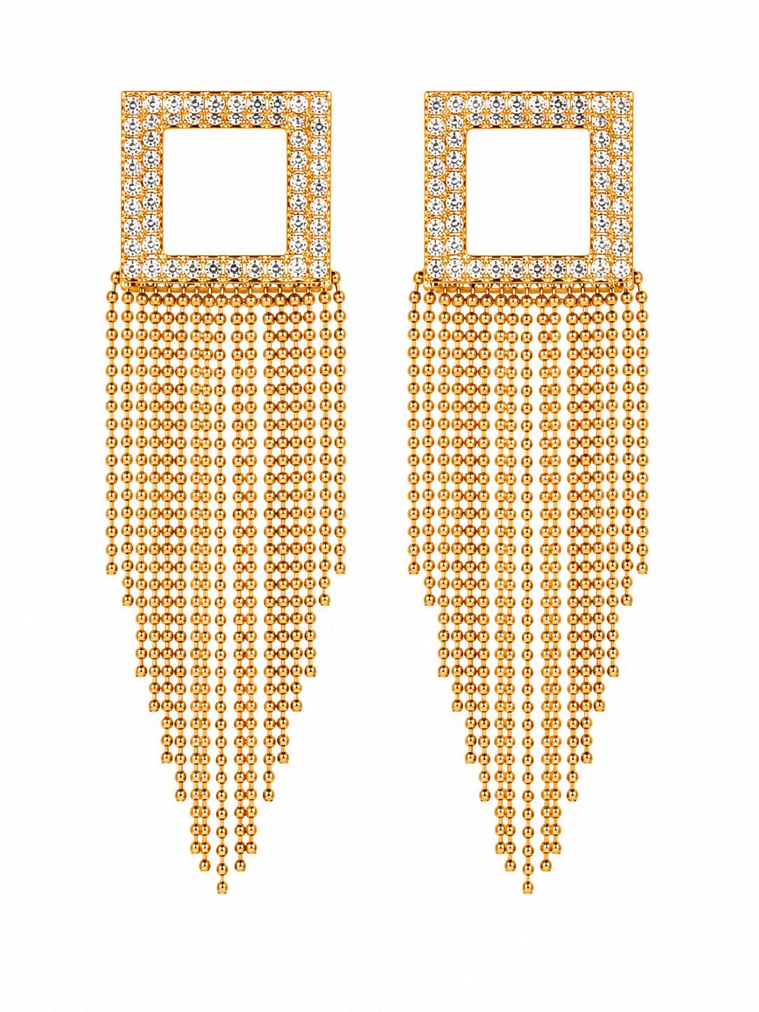 GOLD ASHLEY TASSEL EARRINGS