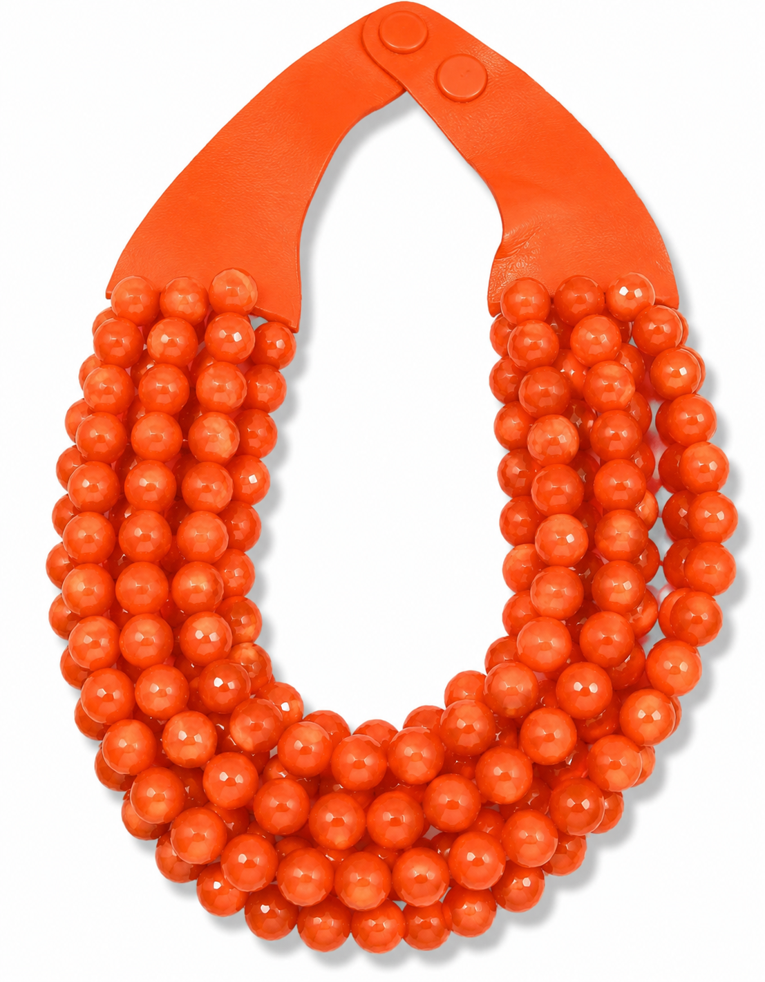 ORANGE BIB NECKLACE