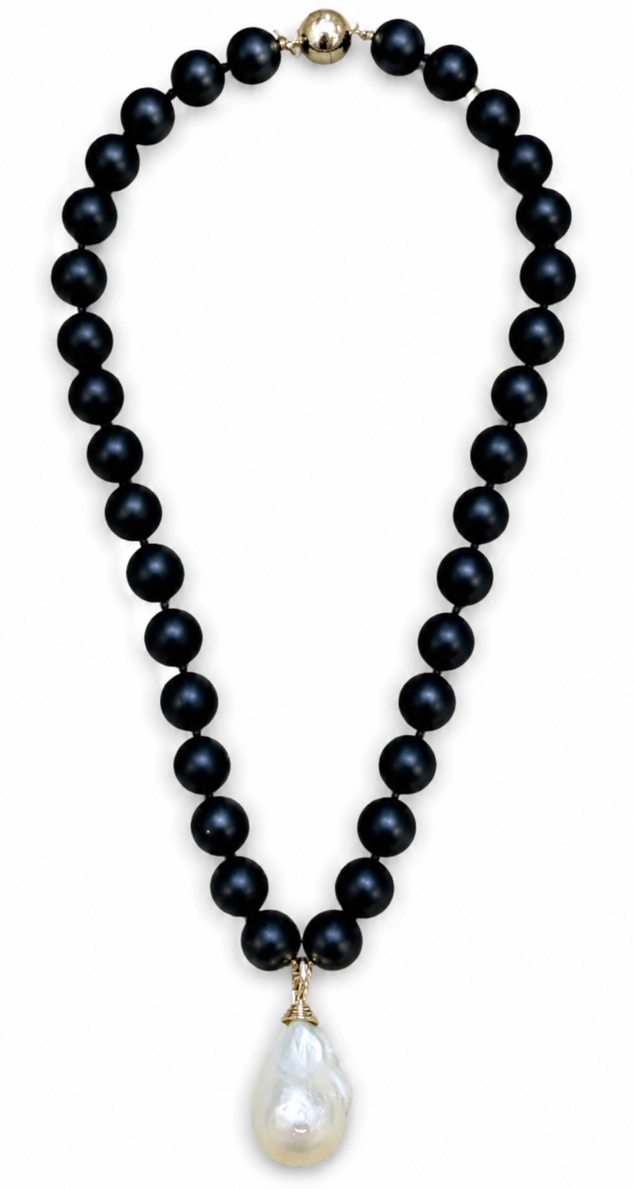 BLACK ONYX PEARL DROP