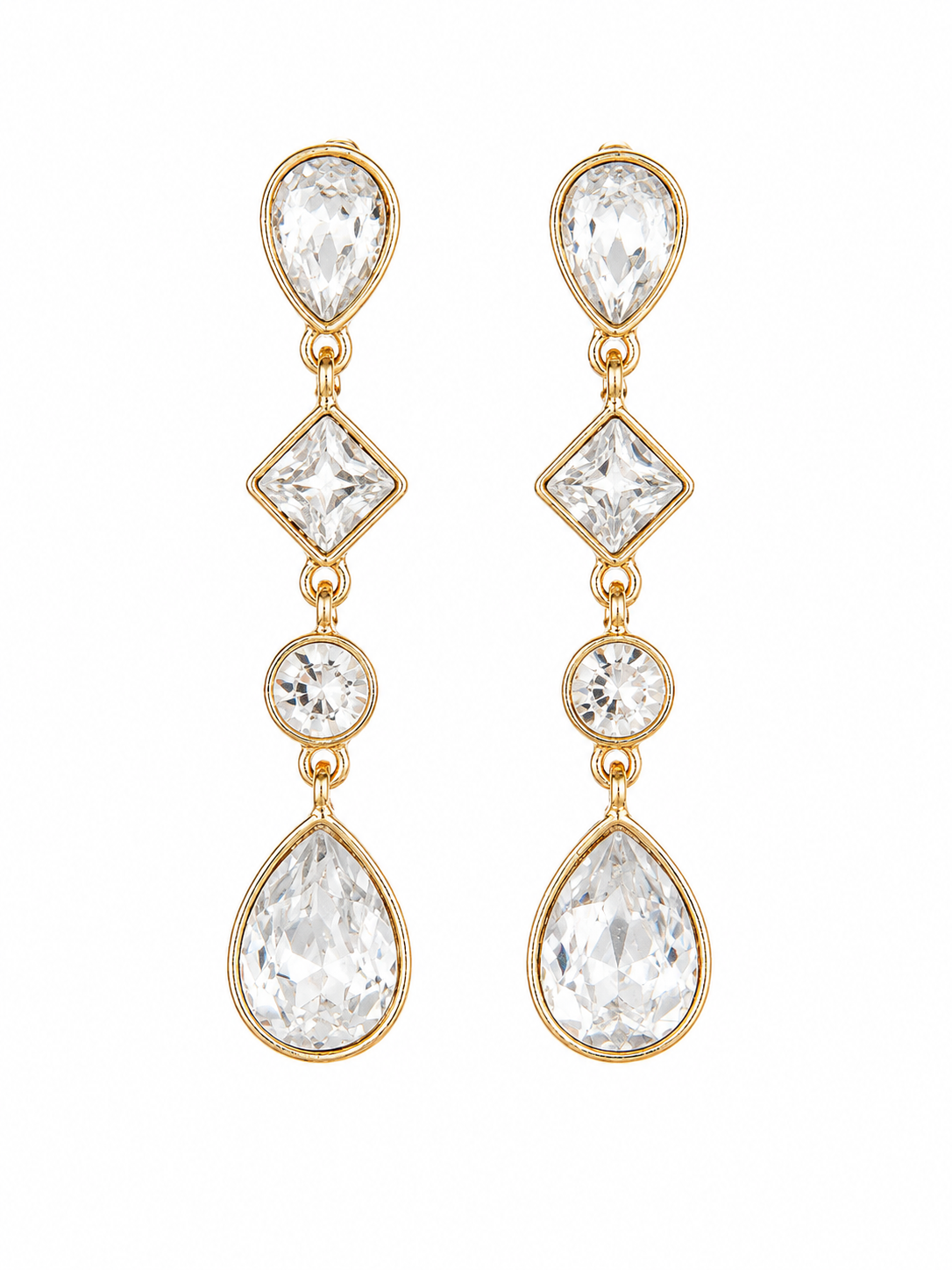 CLEAR CRYSTAL EARRINGS
