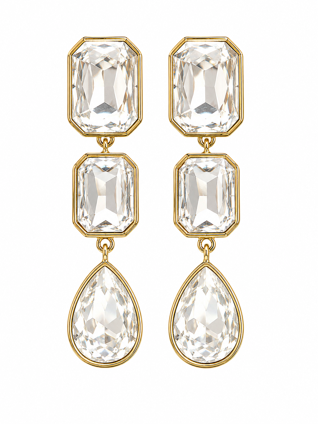 CLEAR GOLD EARRINGS