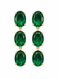 EMERALD TRIPLE DROP EARRING