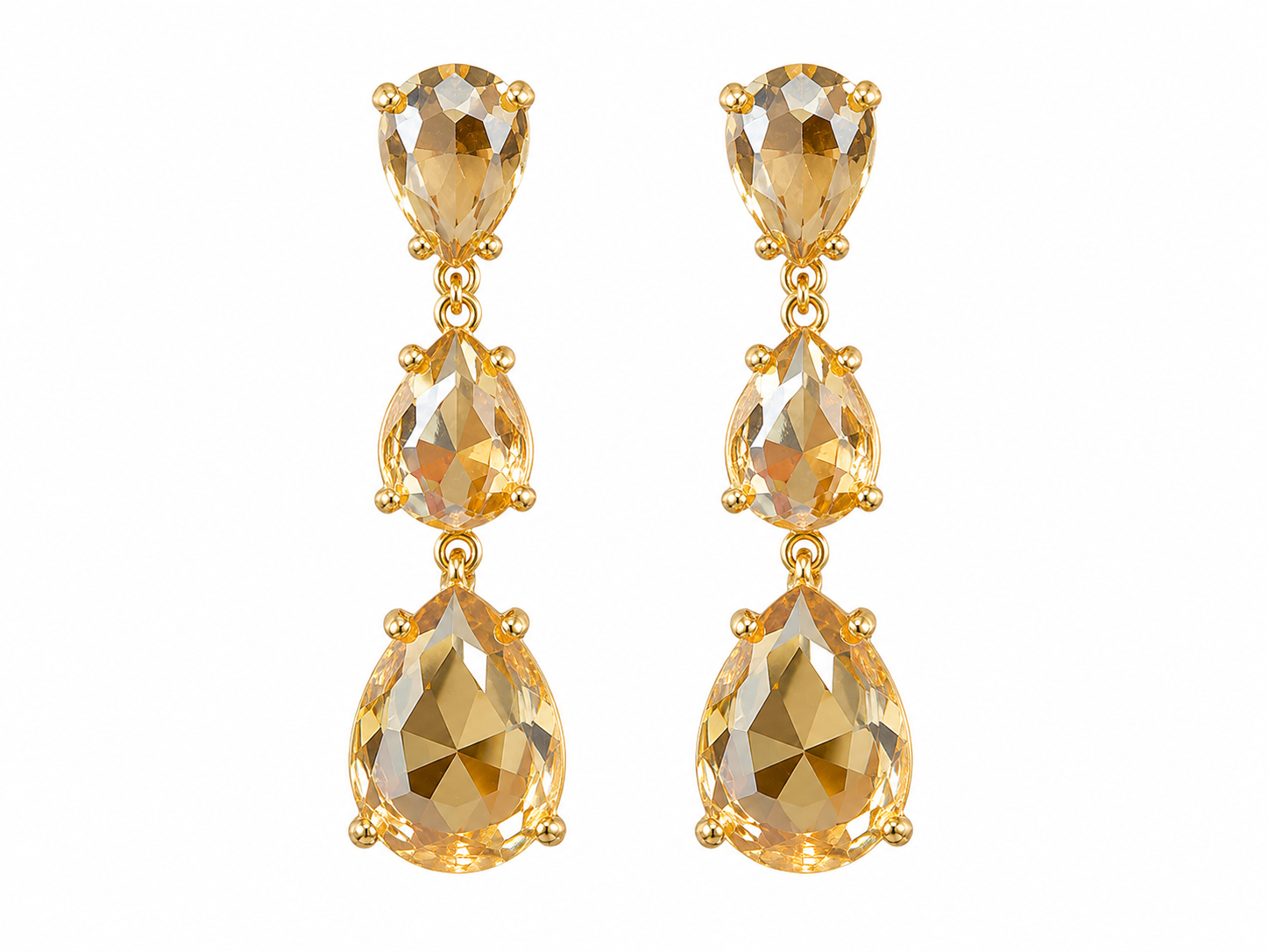 TOPAZ TRIPLE DROP EARRING
