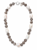 SMOKY QUARTZ & PEARL NECKLACE