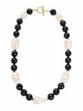 JET BEAD & PEARL NECKLACE