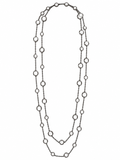 DOUBLE LAYER GUNMETAL CRYSTAL CHAIN