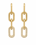 GOLD PAVE RICO CHAIN EARRINGS