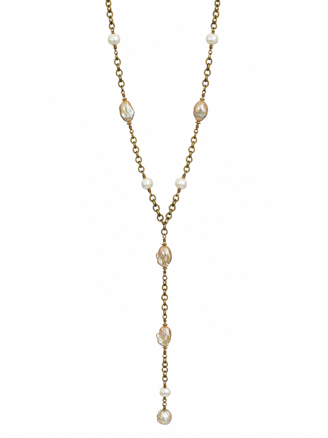 BRONZE AND BAROQUE OPERA NECKLACE