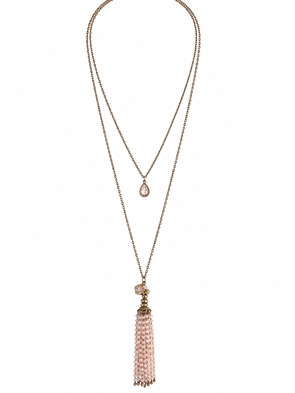 EMMA DOUBLE LONG PENDANT NECKLACE