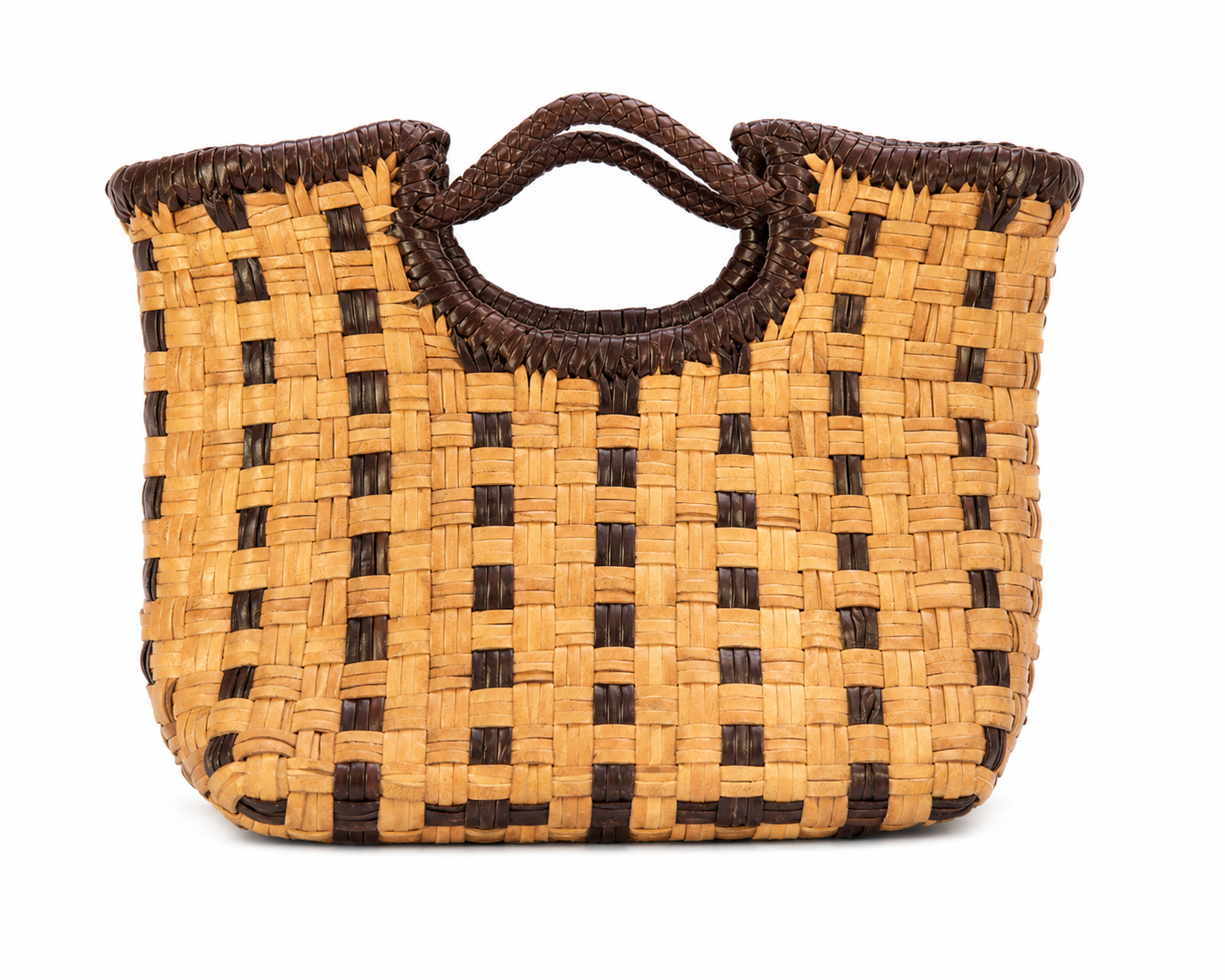 BAMBI WOVEN LEATHER HANDBAG