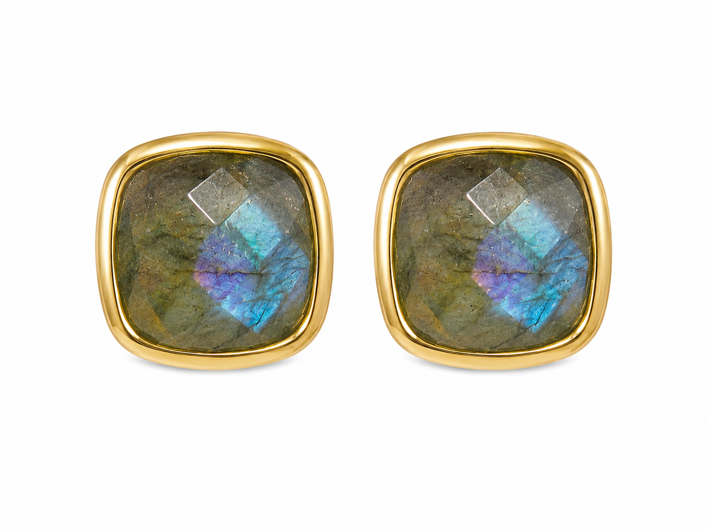 GREY GEM STUD EARRINGS