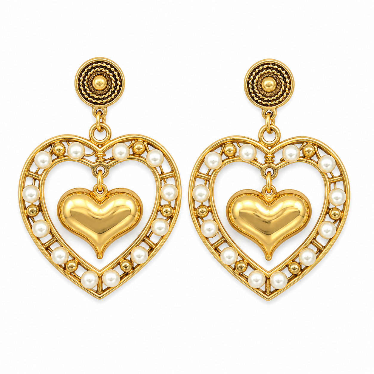 LARGE HEART EARRINGS