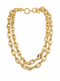 GOLD LINK 2 STRAND NECKLACE