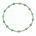 GOLD & TURQUOISE STRETCH BRACELET