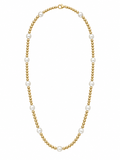 4MM GOLD & PEARL NECKLACE
