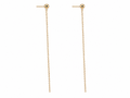 GOLD FILLED STUD CHAIN DUSTER EARRINGS