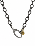 MIXED METAL TOGGLE NECKLACE