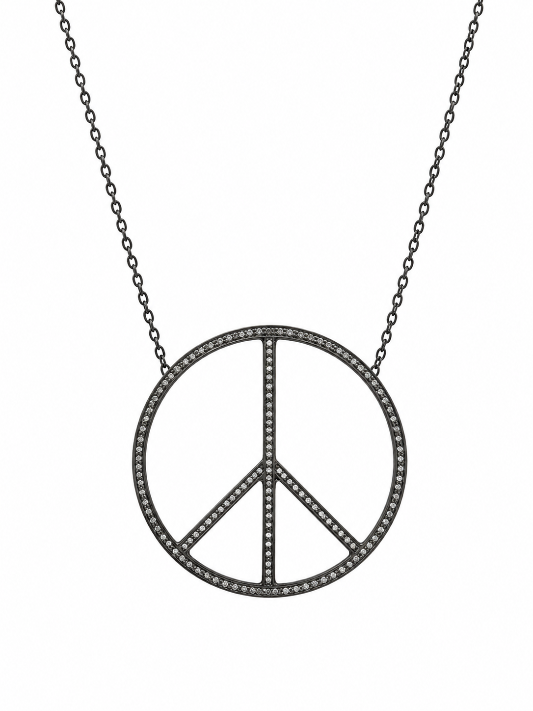 HANGING PEACE SIGN NECKLACE