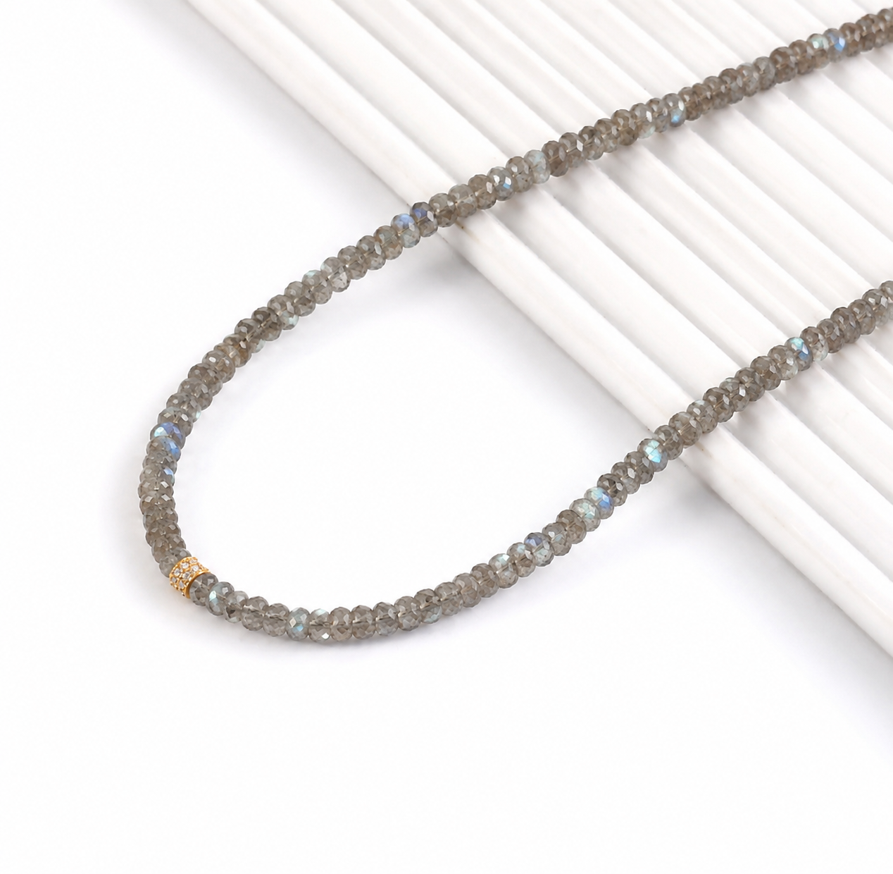 LABRADORITE BEADED NECKLACE