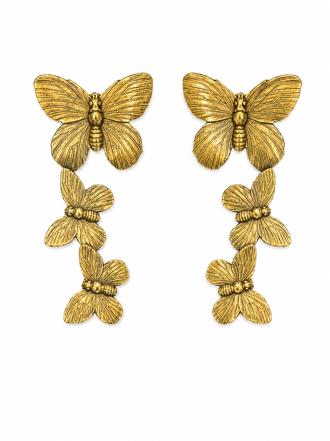 TIERED BUTTERFLY EARRINGS