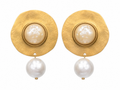 PEARL DISK EARRINGS