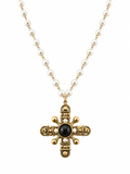 CROSS PEARL NECKLACE