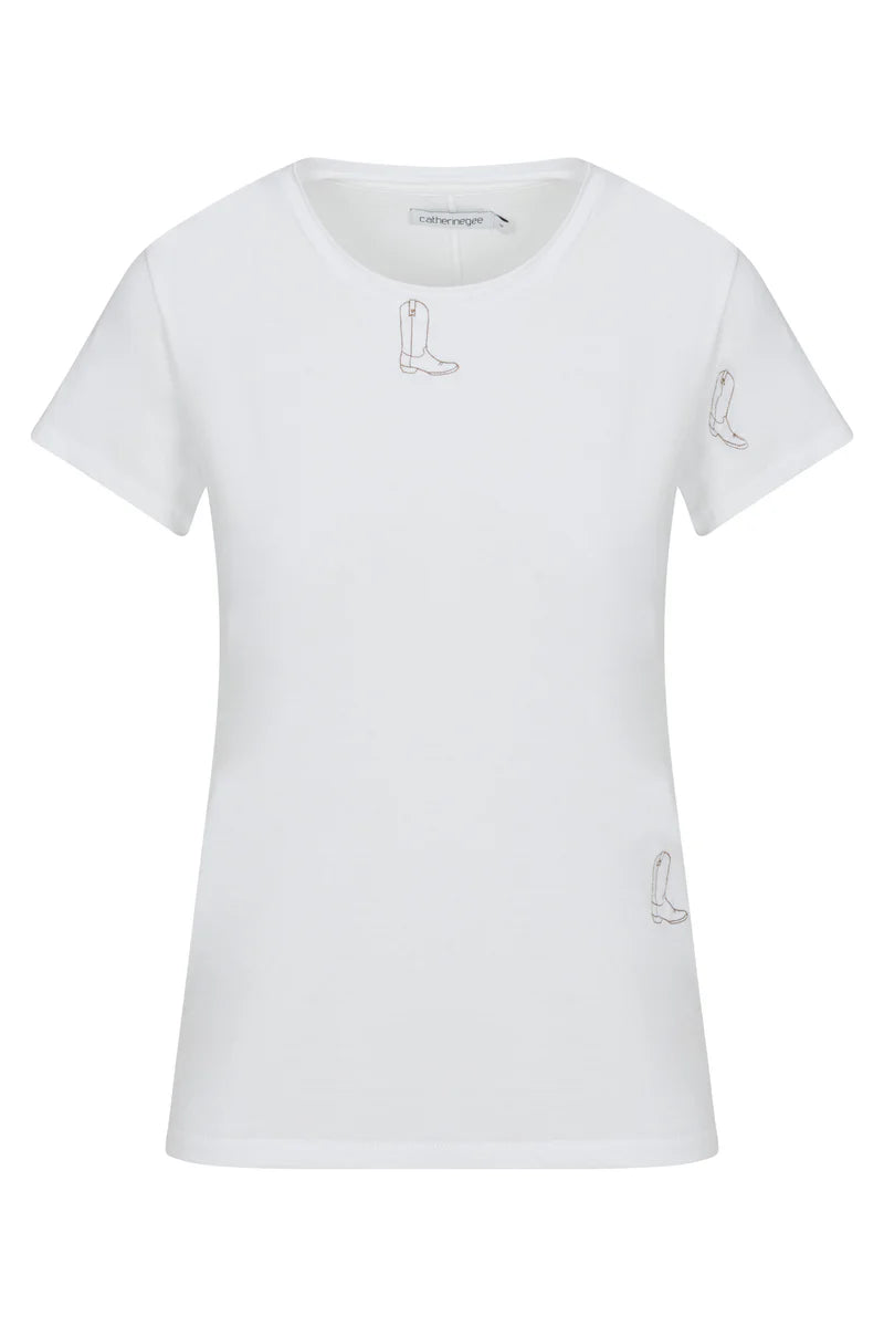 EMBROIDERED BOOT T-SHIRT