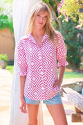 SIRENA SHIRT MENDED DIAMOND PRINT