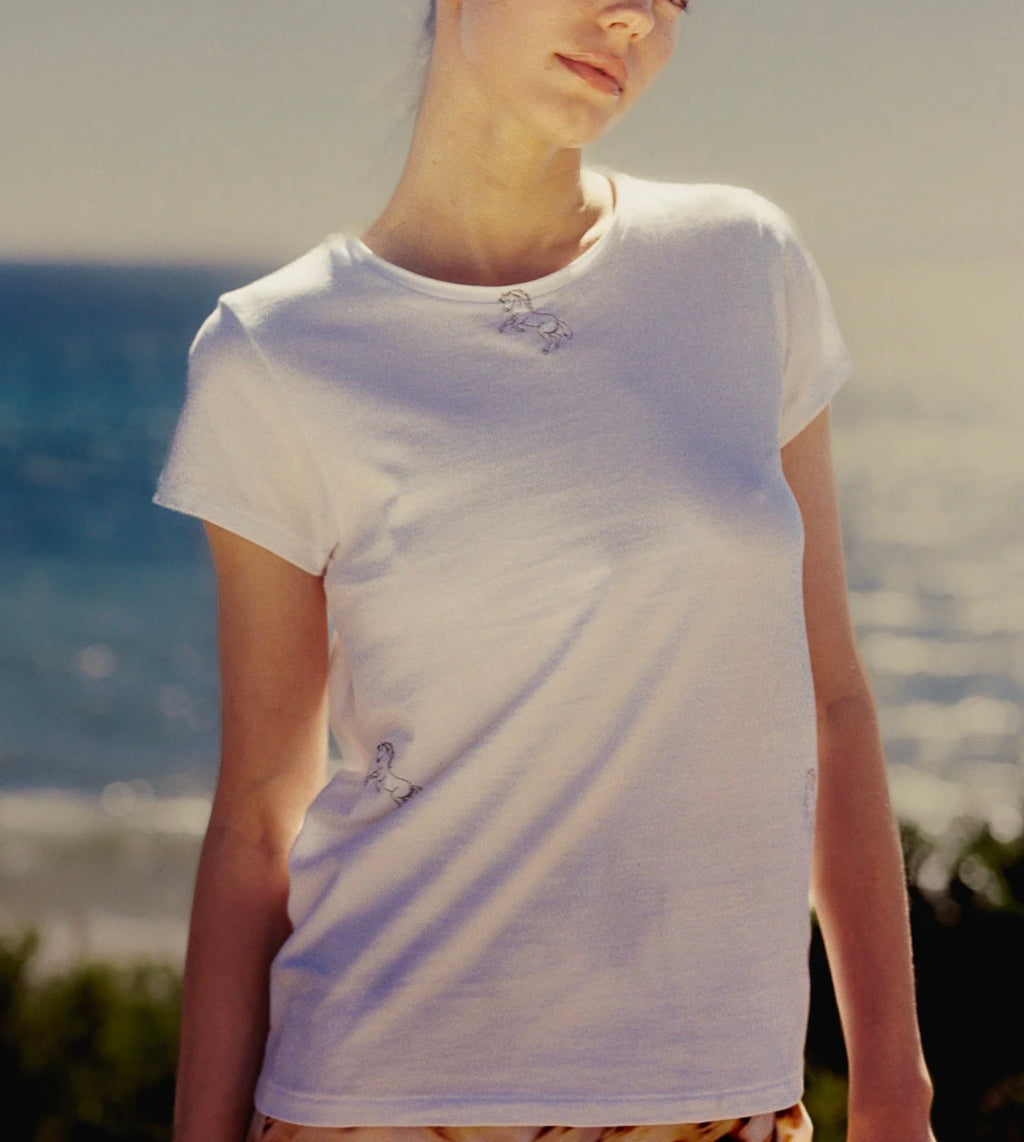 EMBROIDERED HORSE TSHIRT