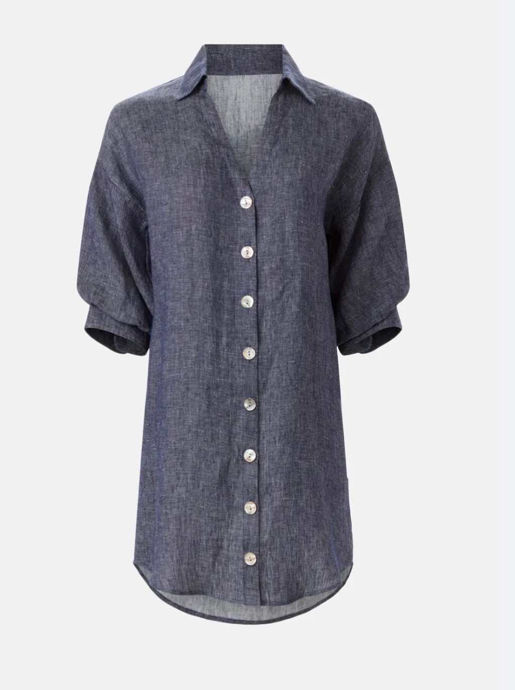 PHOEBE LANTERN SLEEVE SHIRTDRESS