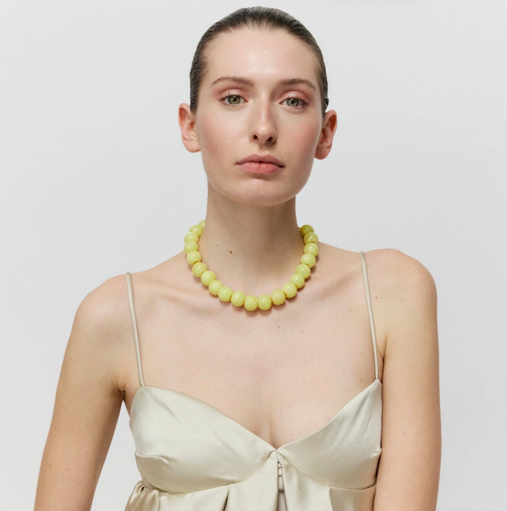 SMALL BEADS NECKLACE LEMON