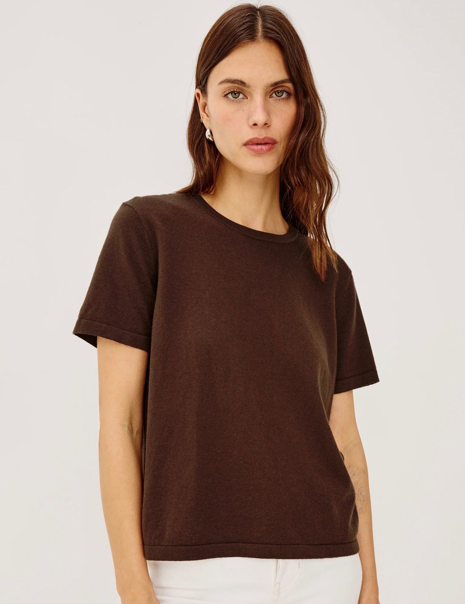 COTTON CASHMERE SHORT SLEEVE TEE
