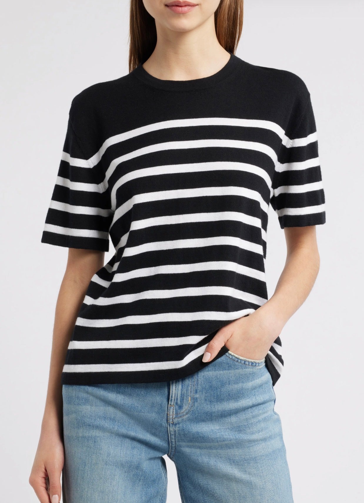 COTTON CASHMERE SHORT SLEEVE TEE