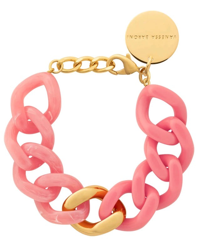 FLAT CHAIN BRACELET 2 COLOR FLAMINGO