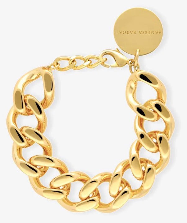 MINI FLAT CHAIN BRACELET GOLD