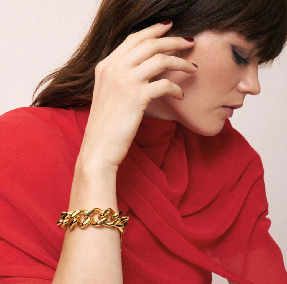 MINI FLAT CHAIN BRACELET GOLD